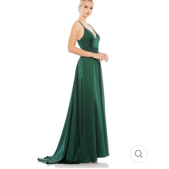 Leena For Mac Duggal Strappy Back Satin Gown. $338 - Picture 3 of 15